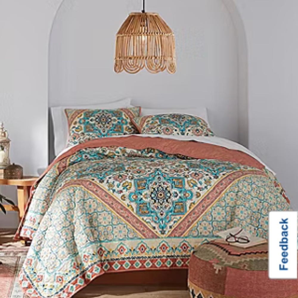 Second One of two AVAILABLE! Twin X/XL quilt set, Distant Lands - Picture 2 of 6